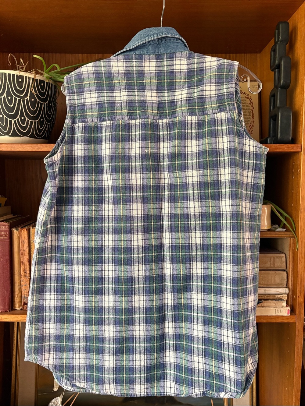 90s Indie Sleaze Vintage Sleeveless Button Down M - Picture 5 of 6